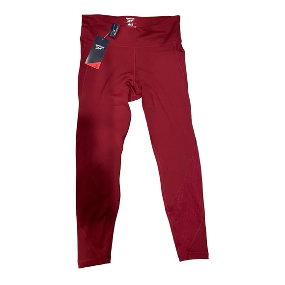 NWT!! Reebok Women's Workout Ready Mesh Leggings in color: punch berry - size M - Picture 3 of 8